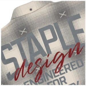 Staple Flannel Men's Grey Multi Long Sleeve Quality NWT!